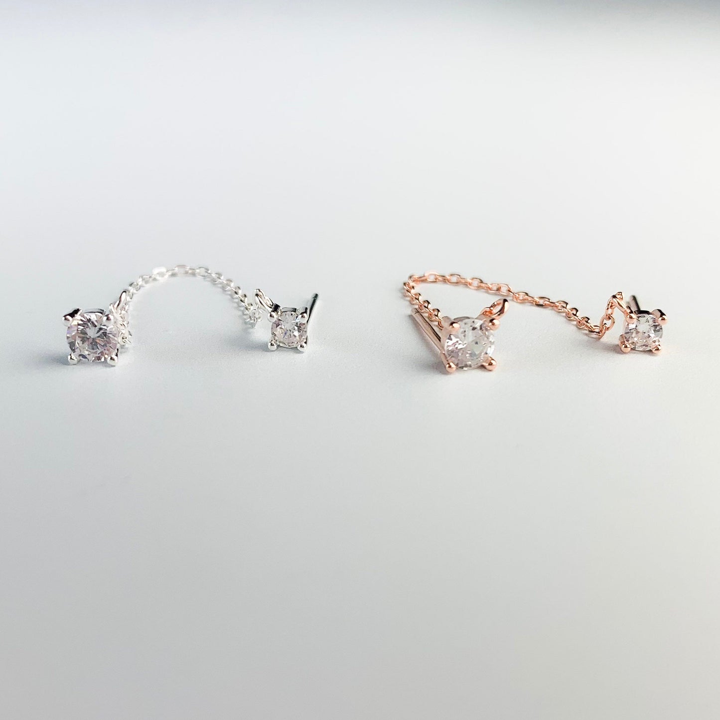 Crystal Double Piercing Earrings