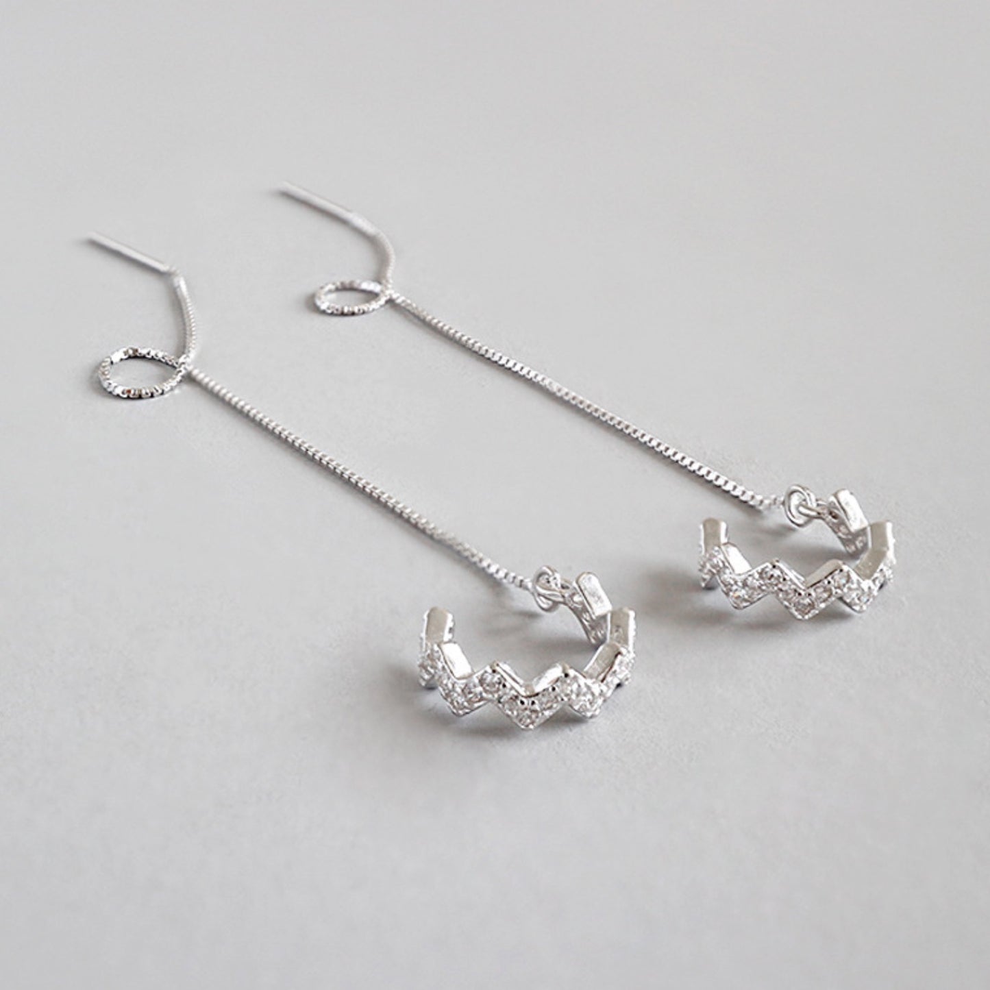 Chain Threader Earrings with Ear Cuff