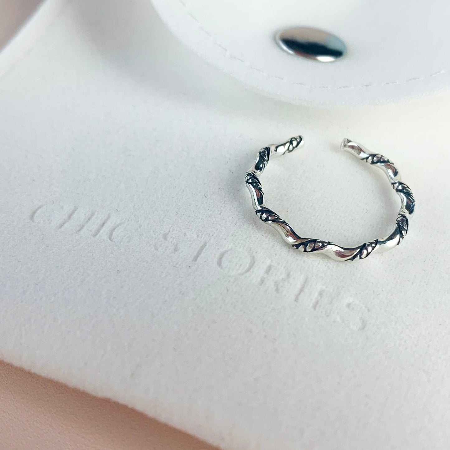 Dot and Twist Detail Adjustable Rings