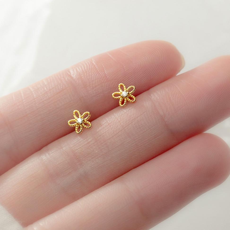 Tiny Flower Stud Earrings