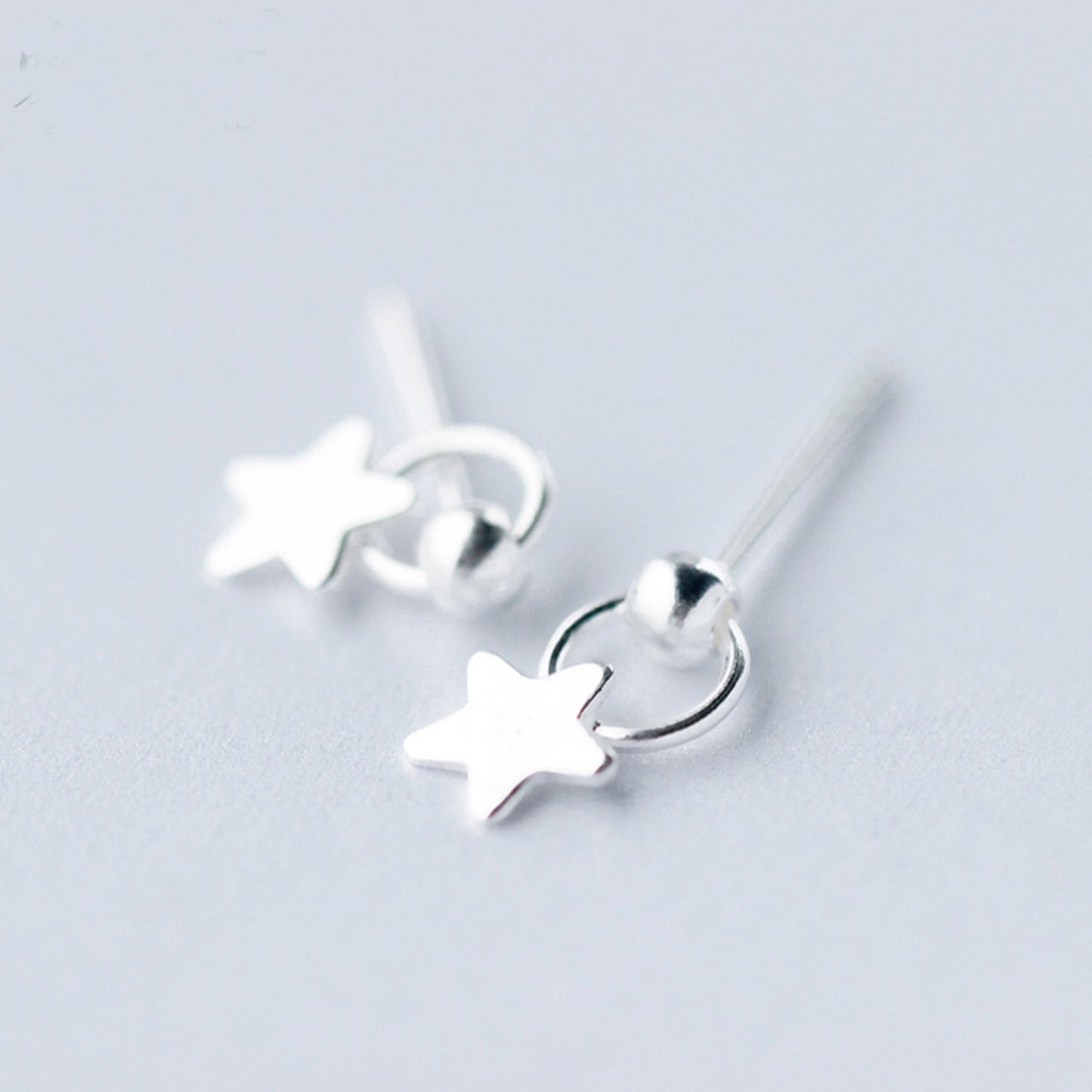 Tiny Star Dangle Stud Earrings