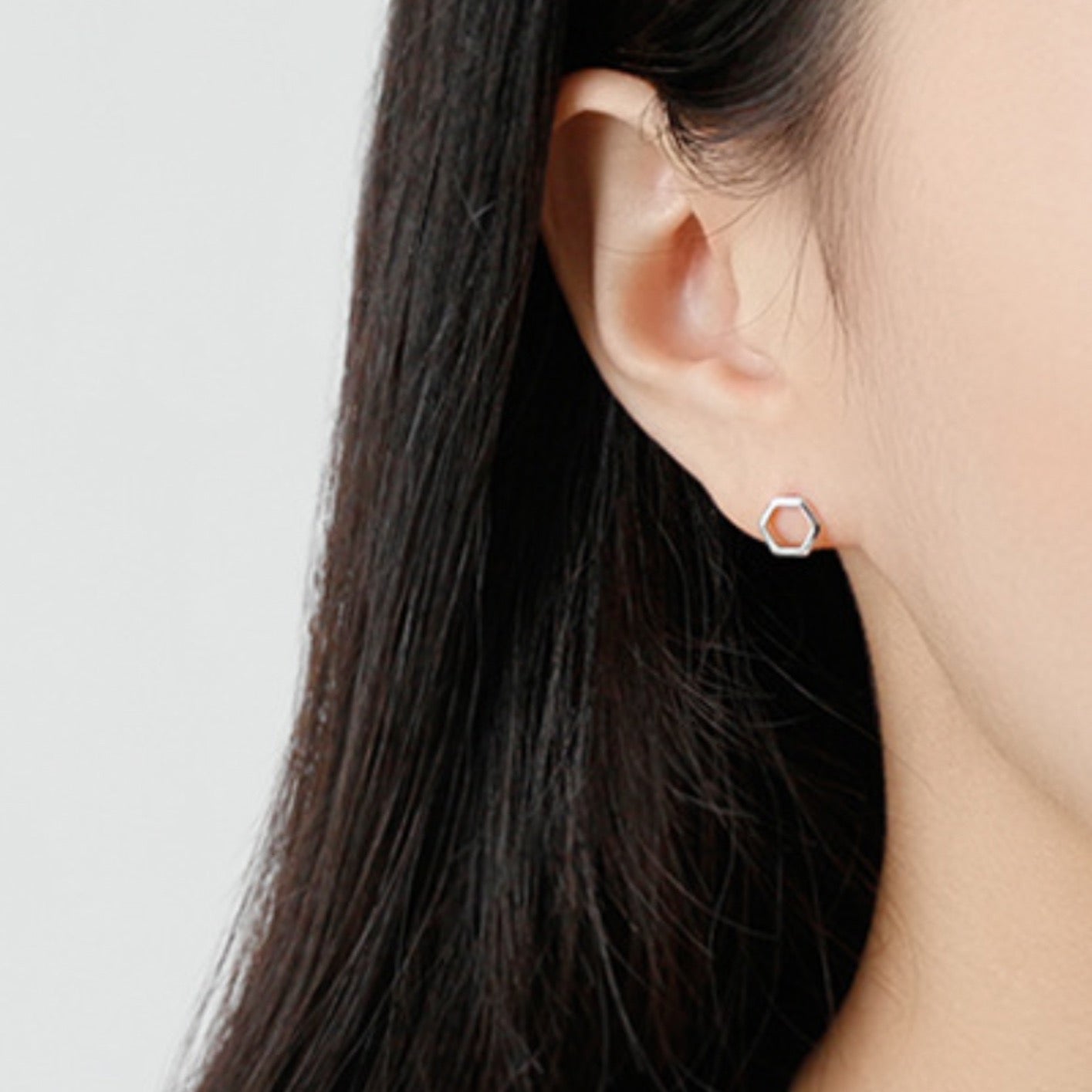 Set of Four Geometric Stud Earrings