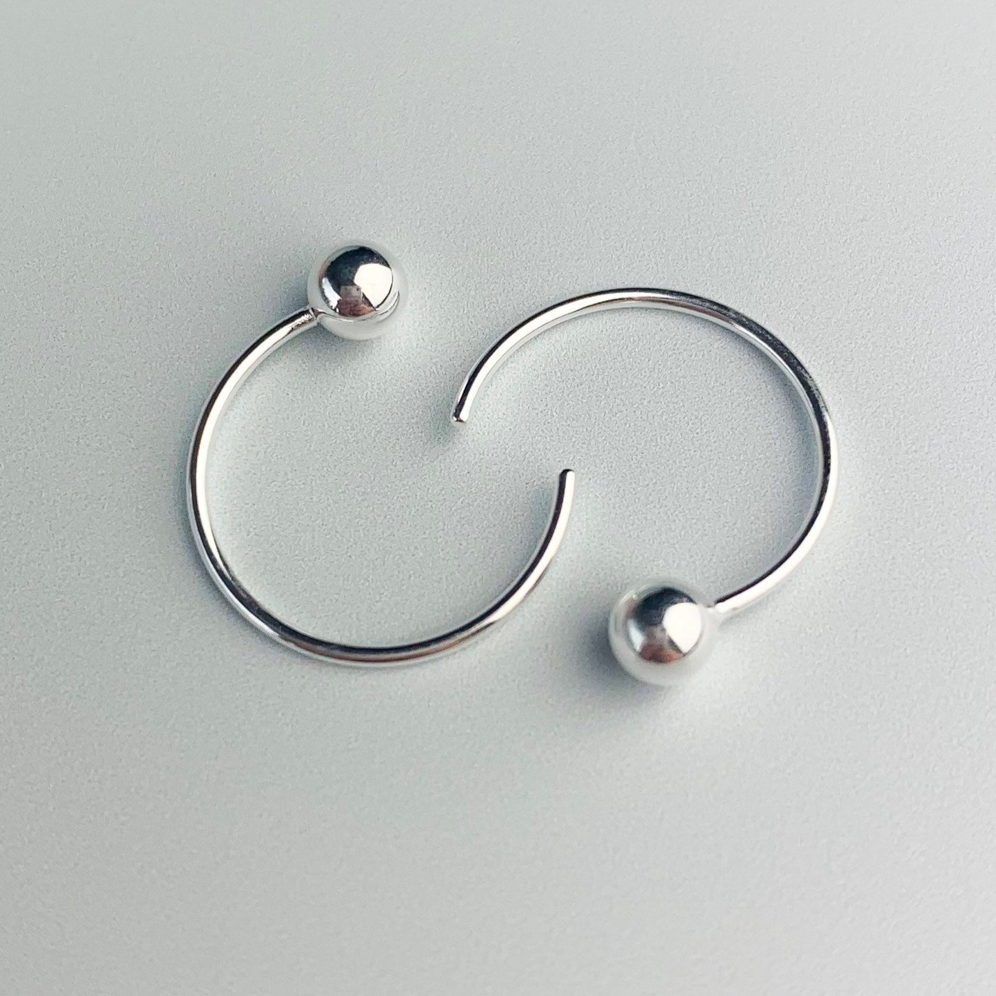 Silver Small Hugging Hoops