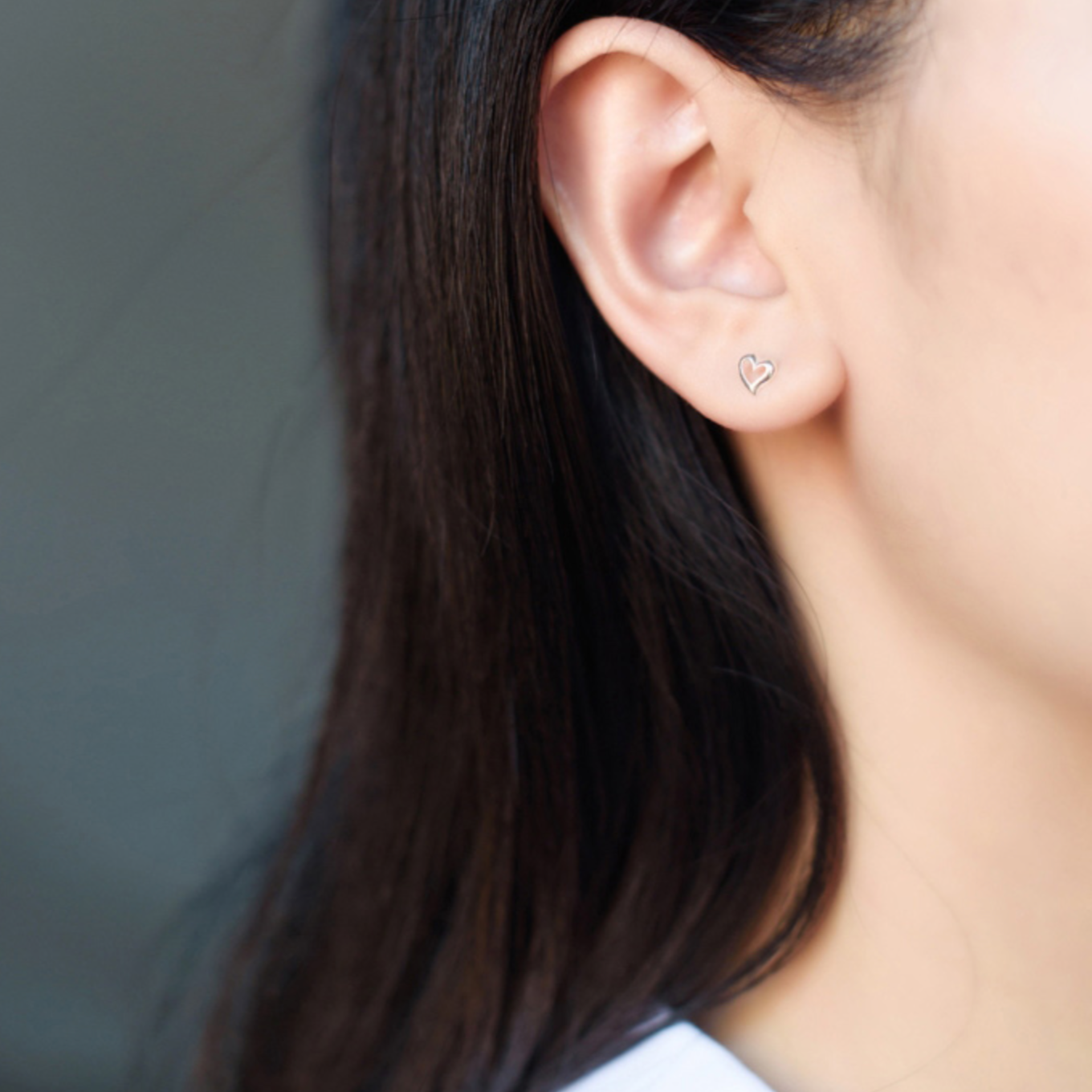 Tiny Heart Stud Earrings