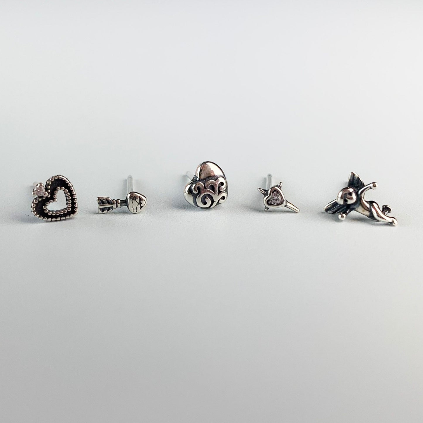 Love Themed Set of Stud Earrings