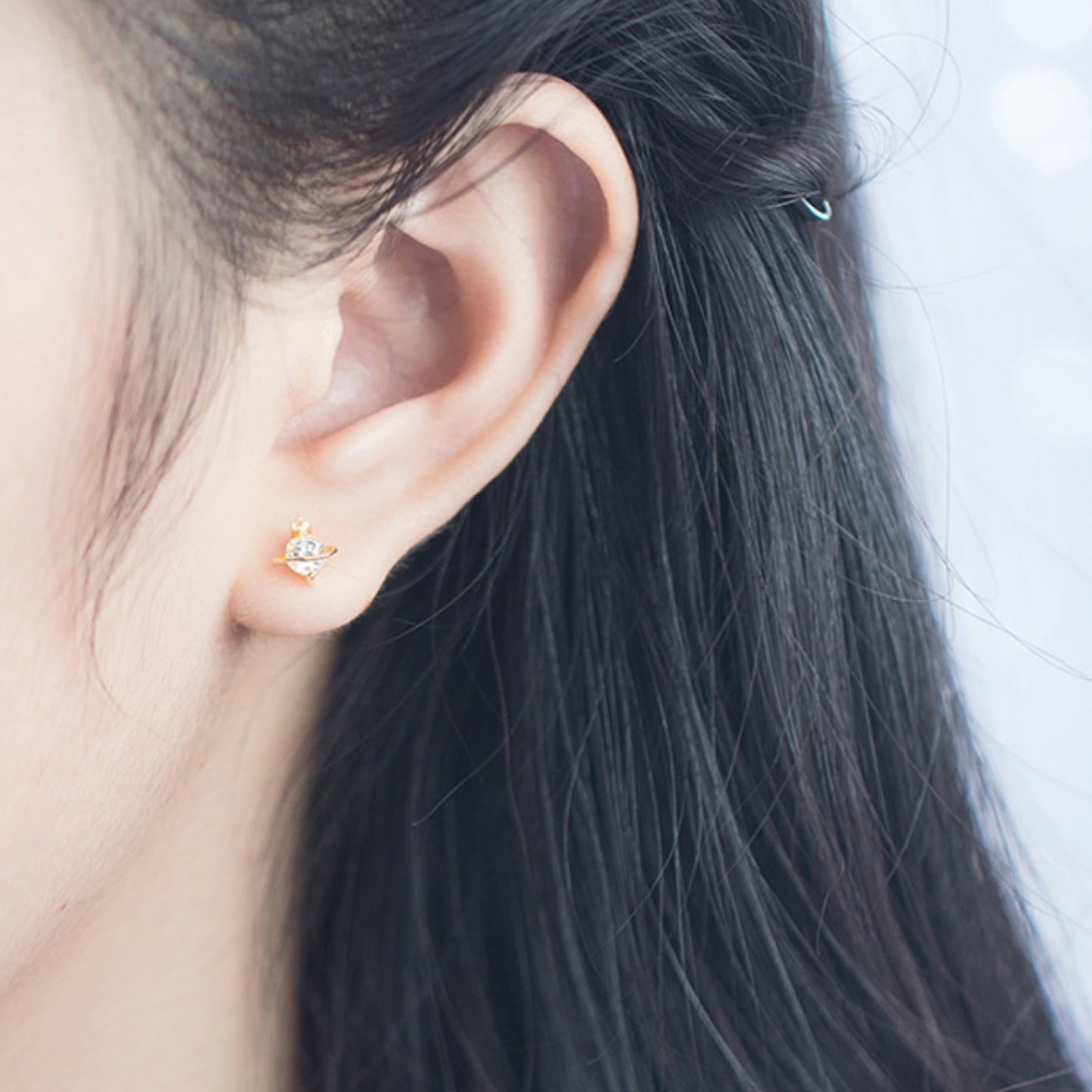Tiny Crystal Stud Earrings