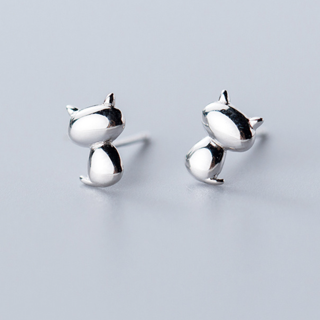 Minimalist Cat Stud Earrings