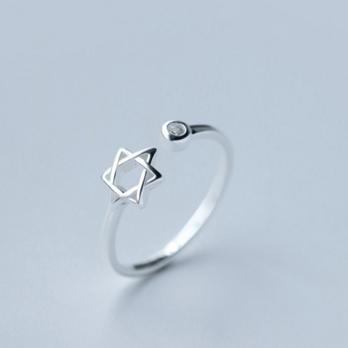 Adjustable Star Open Ring