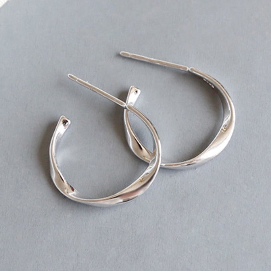 Twisted Open Hoop Earrings