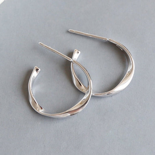Twisted Open Hoop Earrings