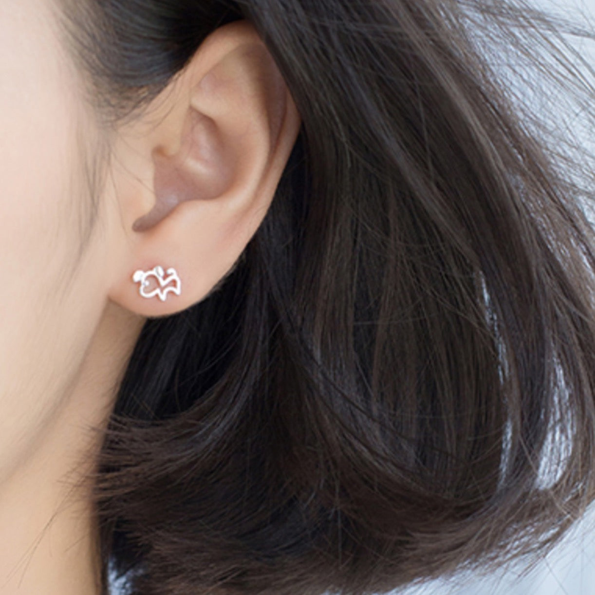 Tiny Dog Stud Earrings