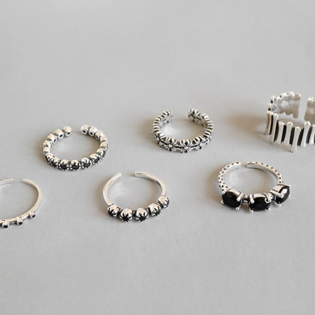 Stackable Vintage Silver Rings