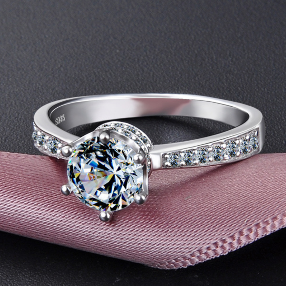 Crown Moissanite Ring
