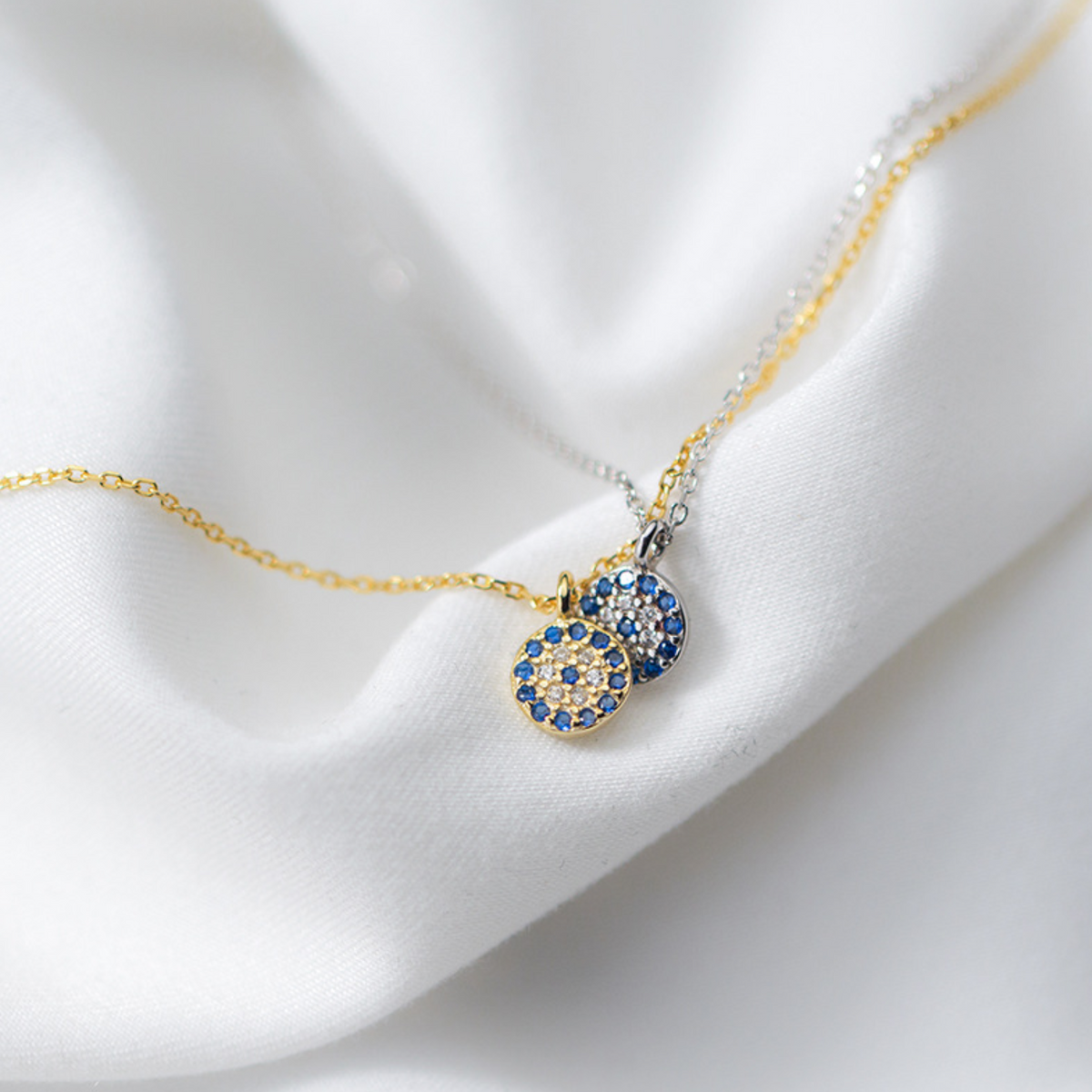 Crystal Evil Eye Pendant Necklace