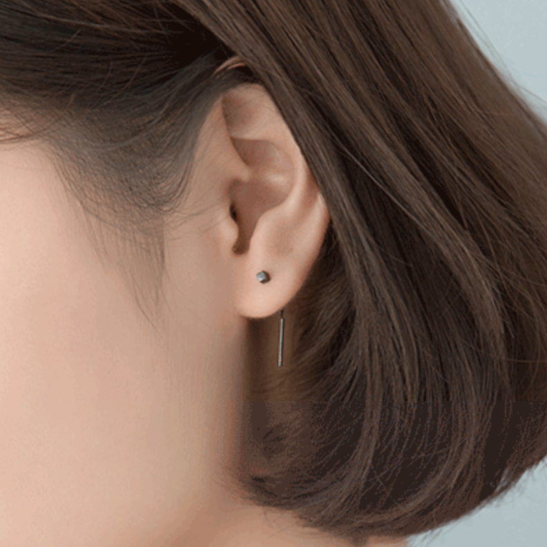 Cube Threader Earrings