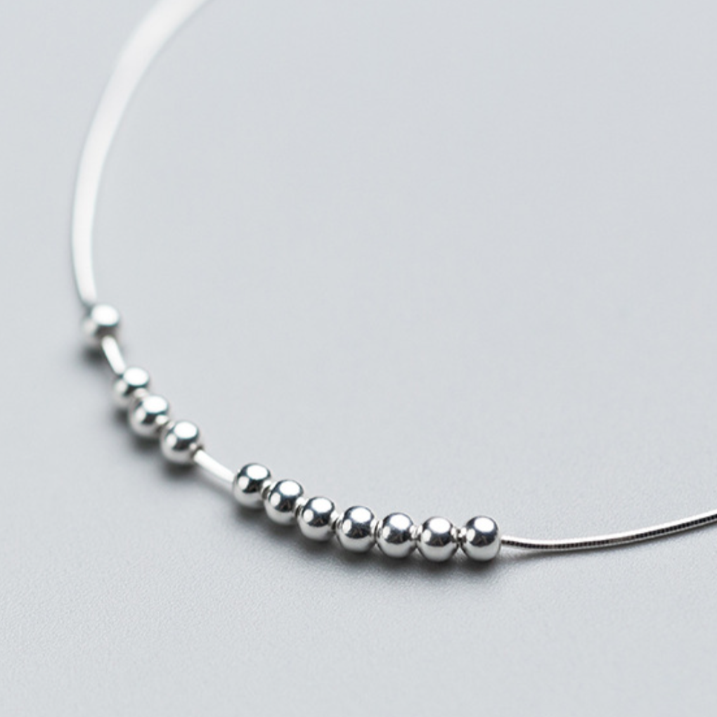 Tiny Silver Bead Bracelet
