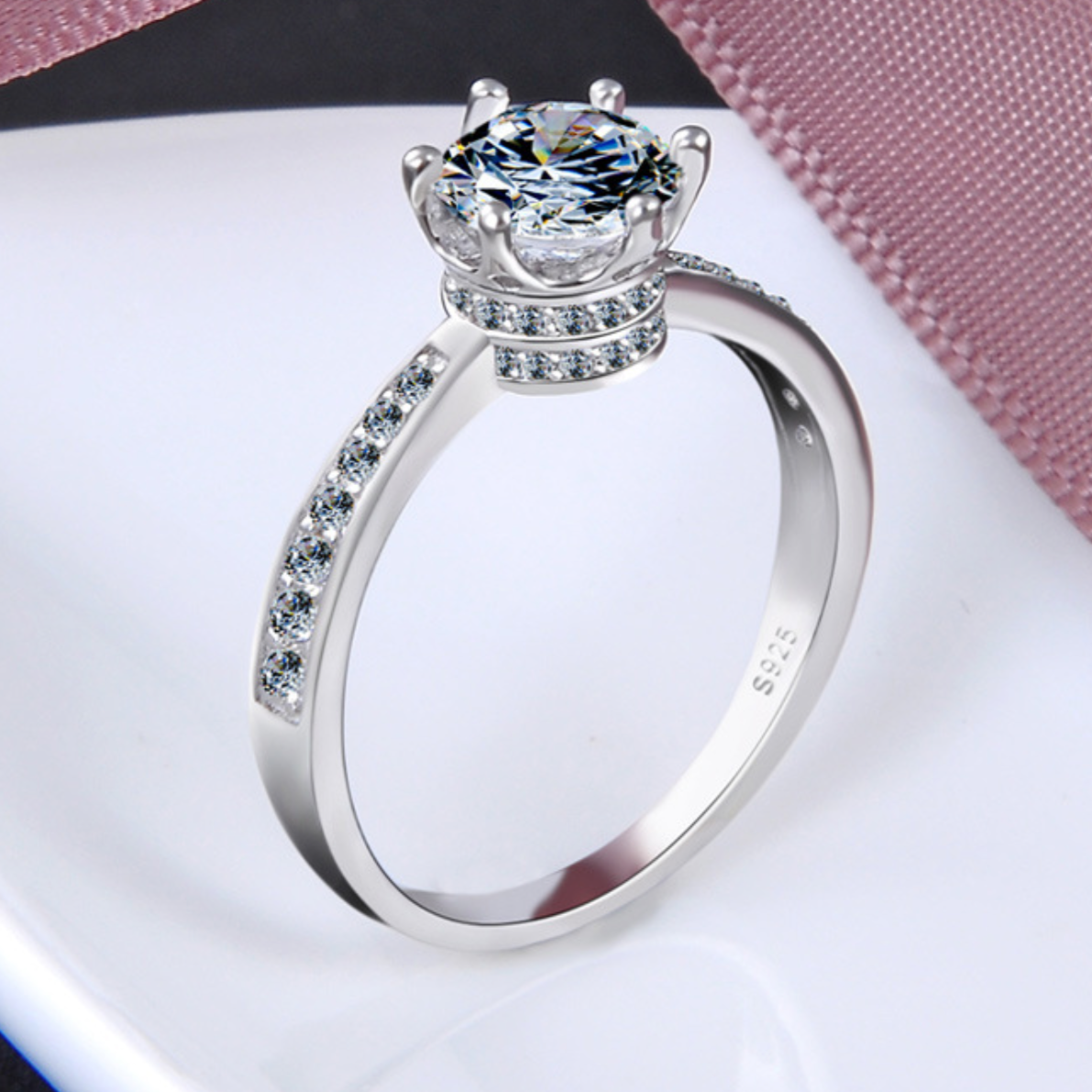 Crown Moissanite Ring