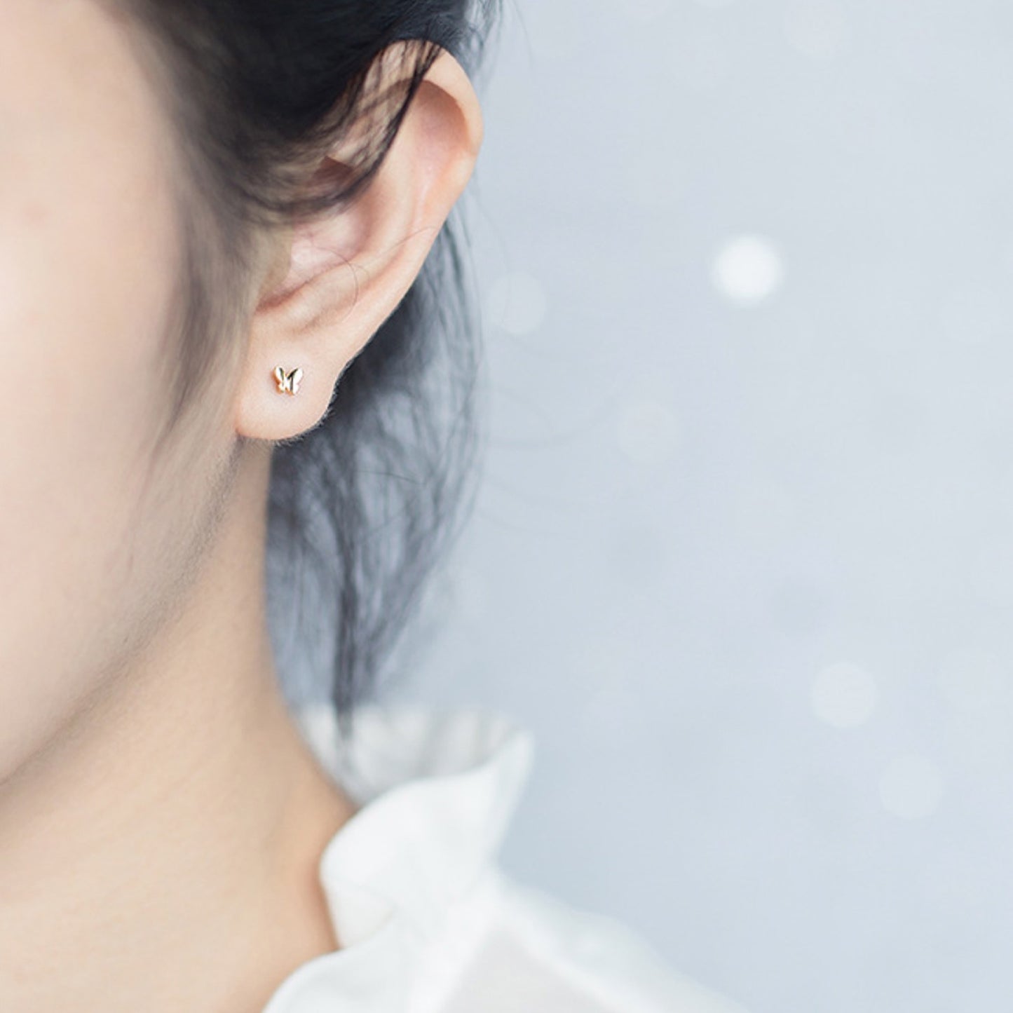 Tiny Butterfly Stud Earrings