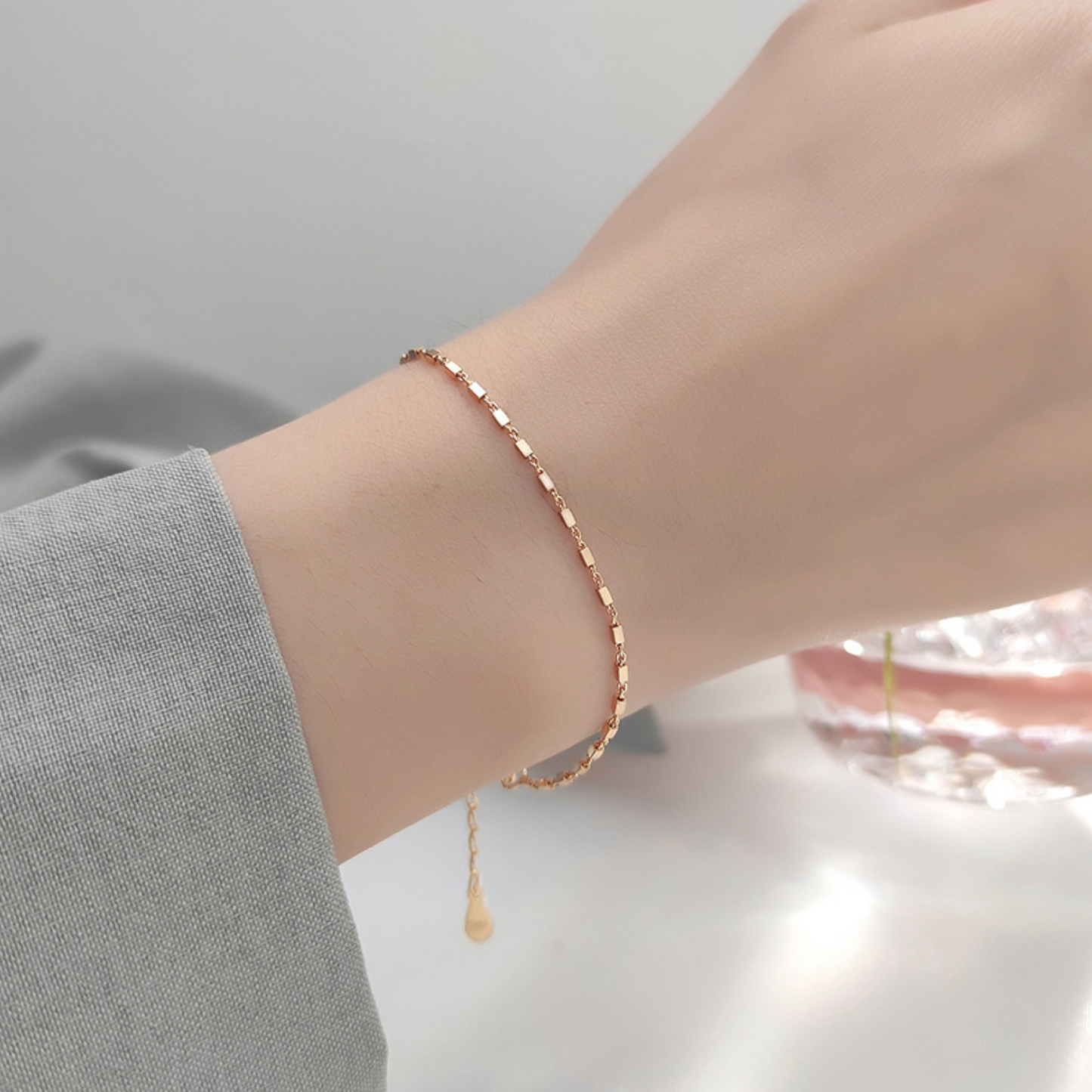 Rectangle Link Chain Bracelet