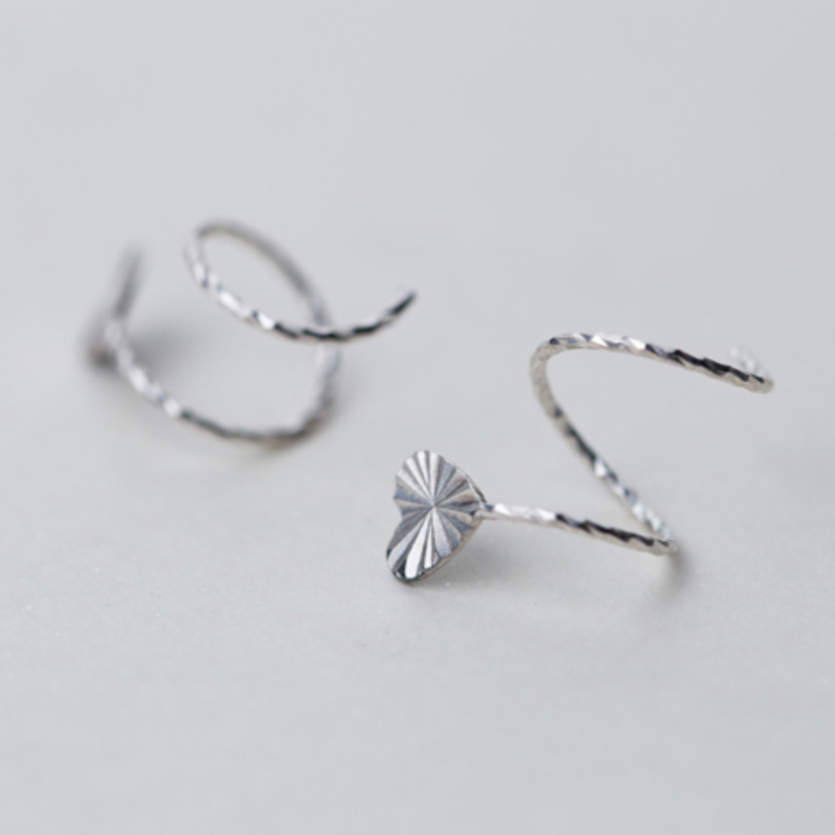 Spiral Heart Earrings