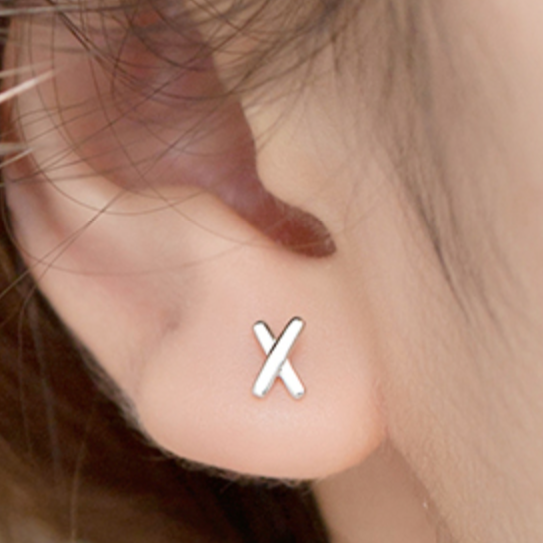 Minimalist Cross Stud Earrings