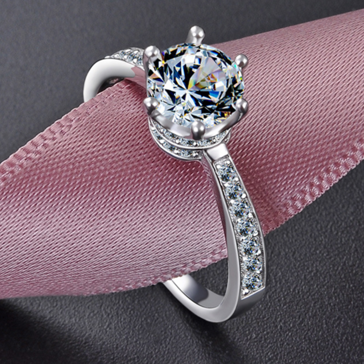 Crown Moissanite Ring