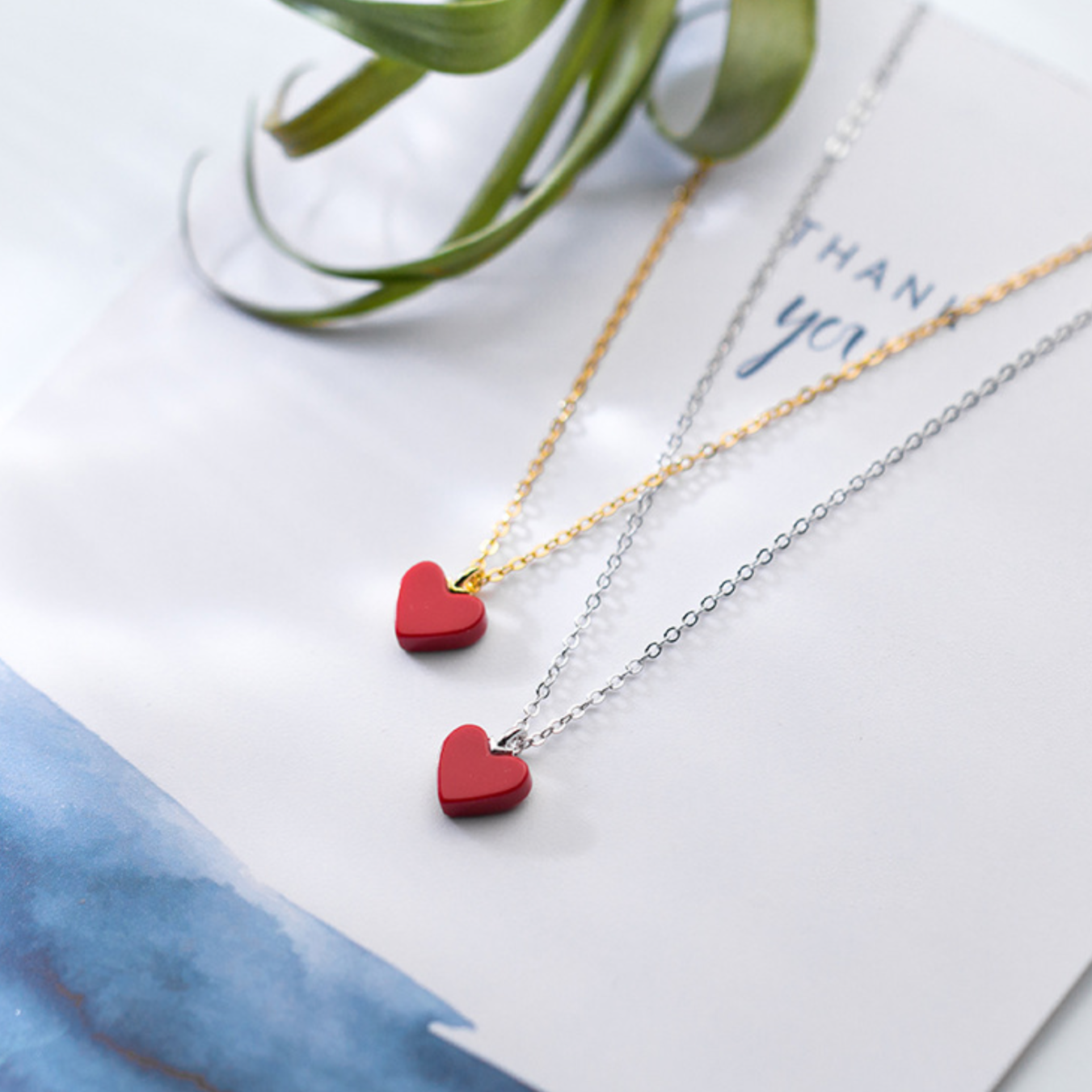 Tiny Red Heart Necklace
