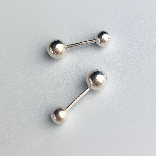 Screw Ball Back Stud Earrings