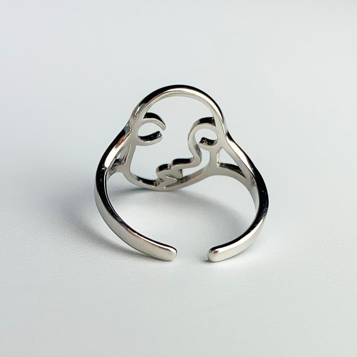 Abstract Face Adjustable Ring