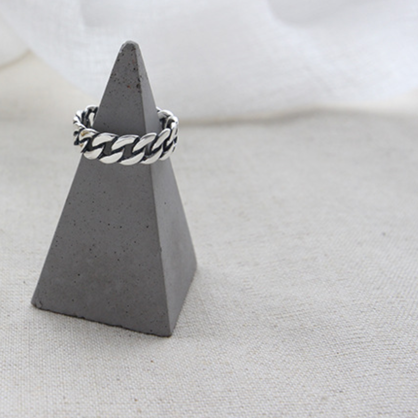 Chain Link Design Adjustable Ring