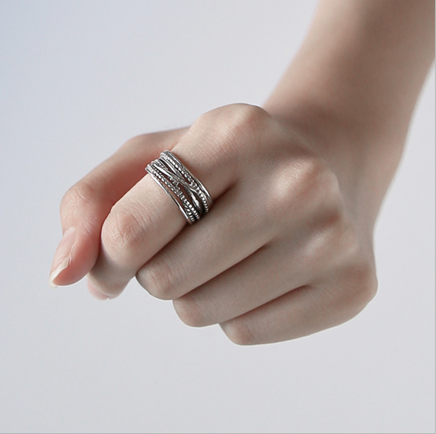 Layered Effect Adjustable Ring