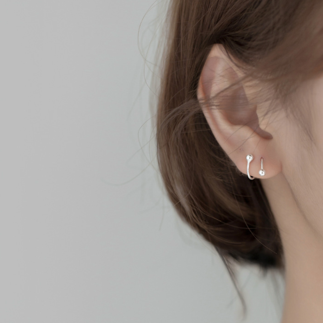 Spiral Hoop Screw Back Earrings