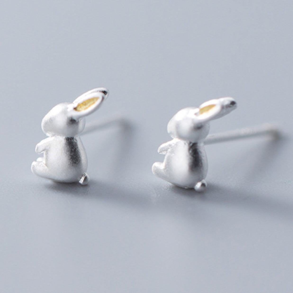 Sterling Silver Rabbit Studs