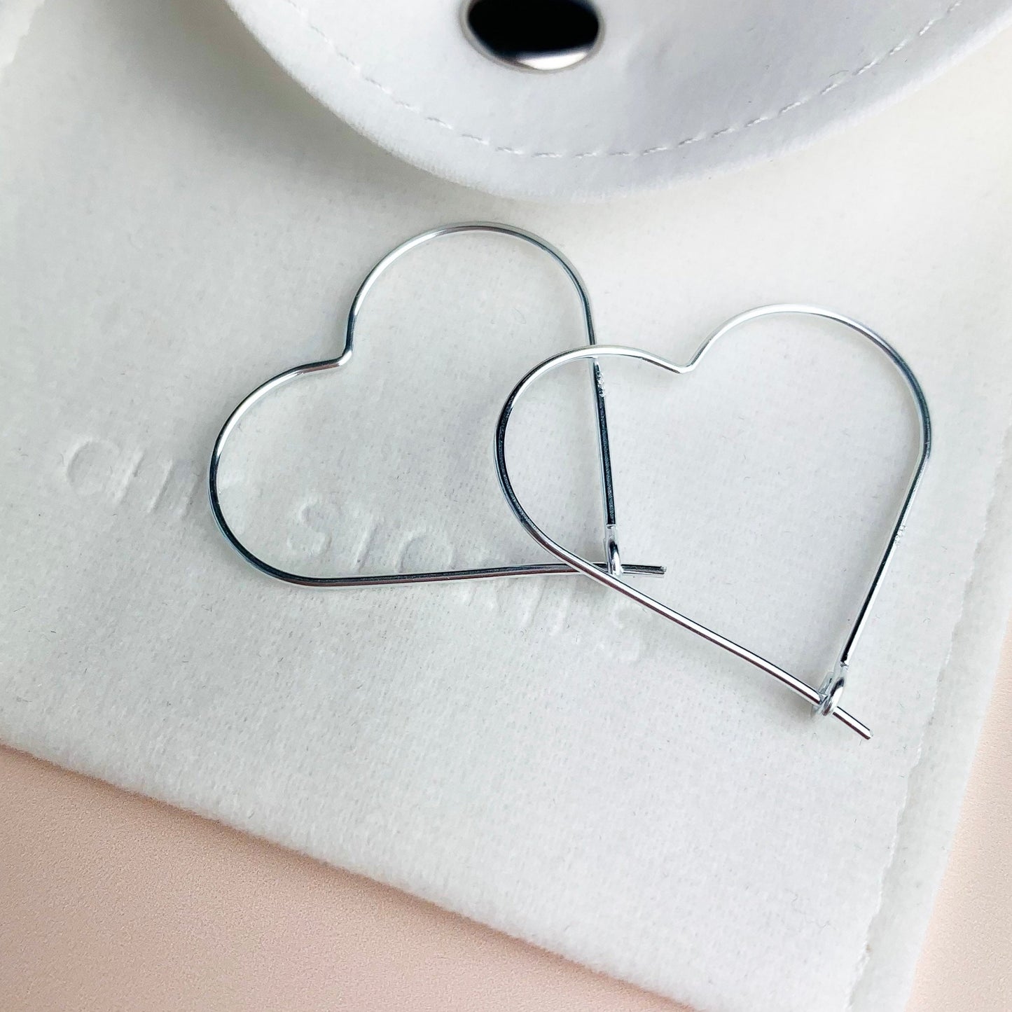 Heart Shaped Hoop Earrings