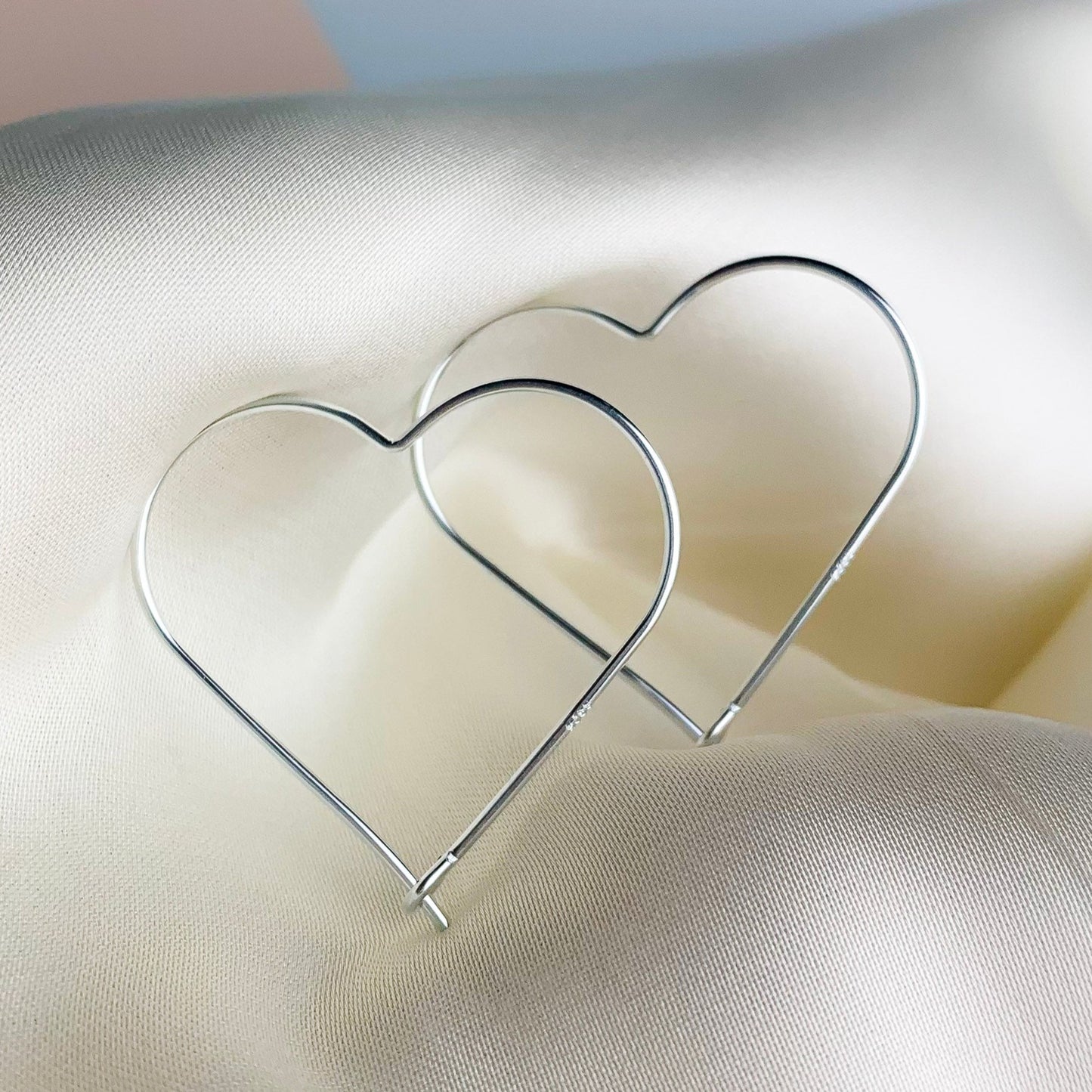 Heart Shaped Hoop Earrings