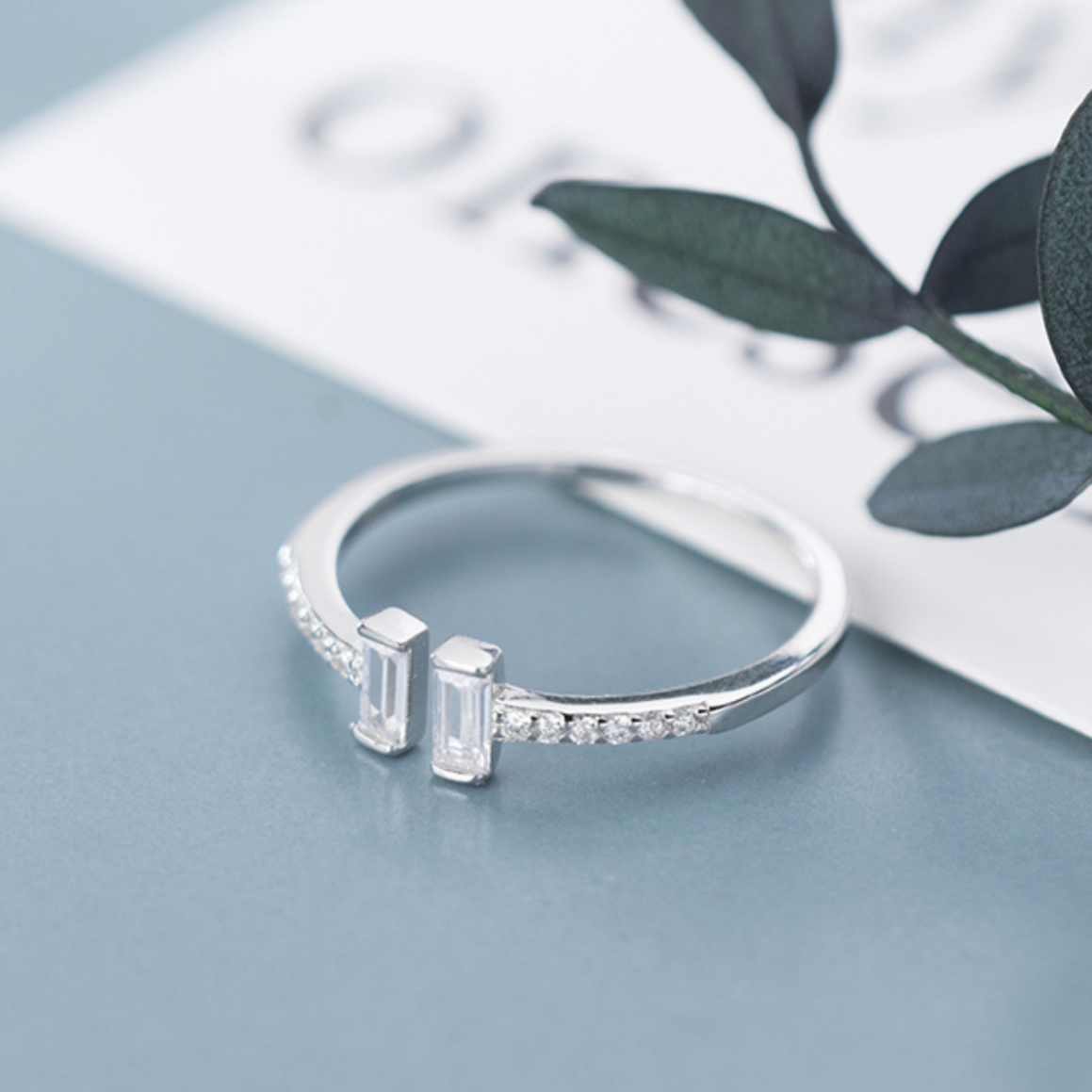 Silver Open T Ring