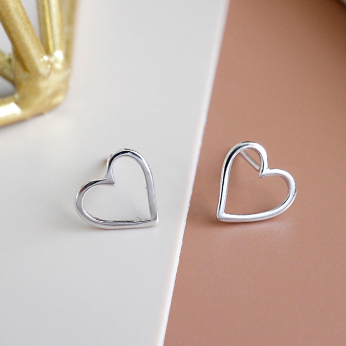 Tiny Heart Stud Earrings