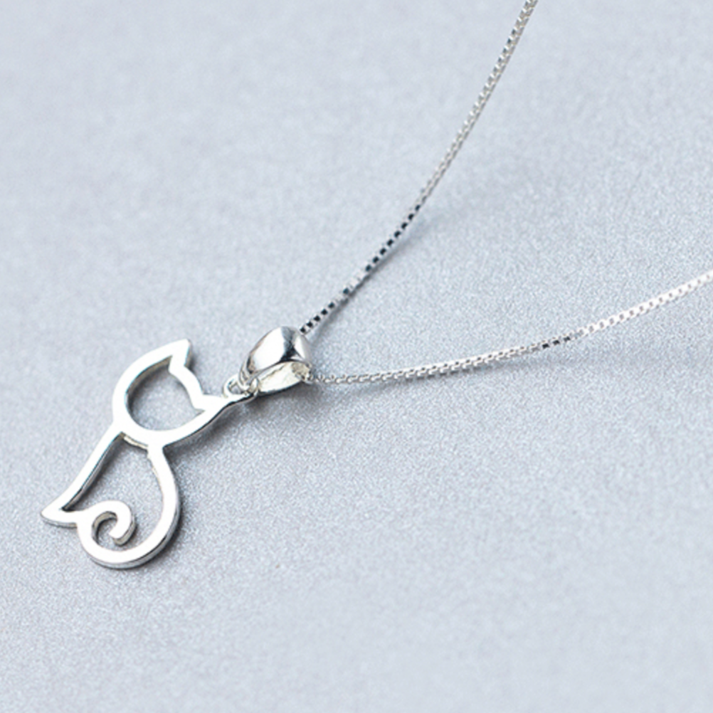 Minimalist Cat Pendant Necklace
