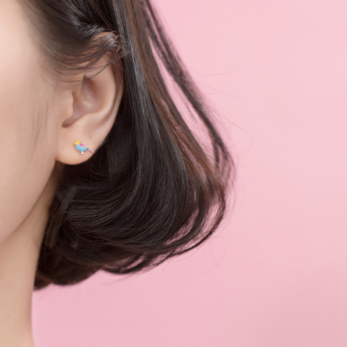 Colourful Bird Stud Earrings