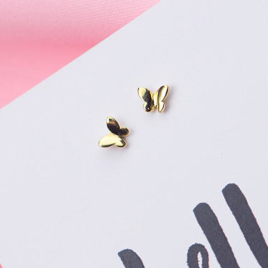 Tiny Butterfly Stud Earrings