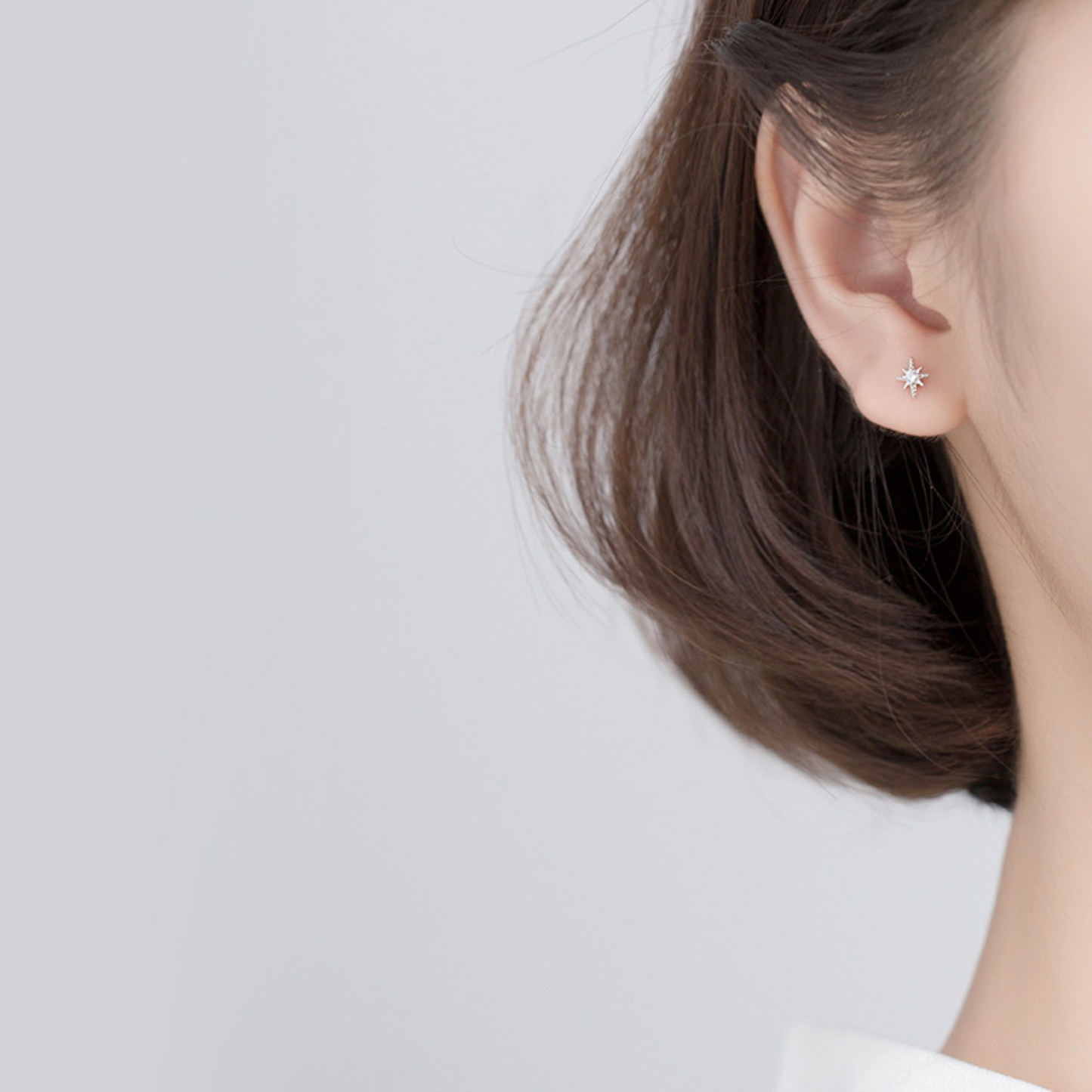 Crystal Detail Star Stud Earrings
