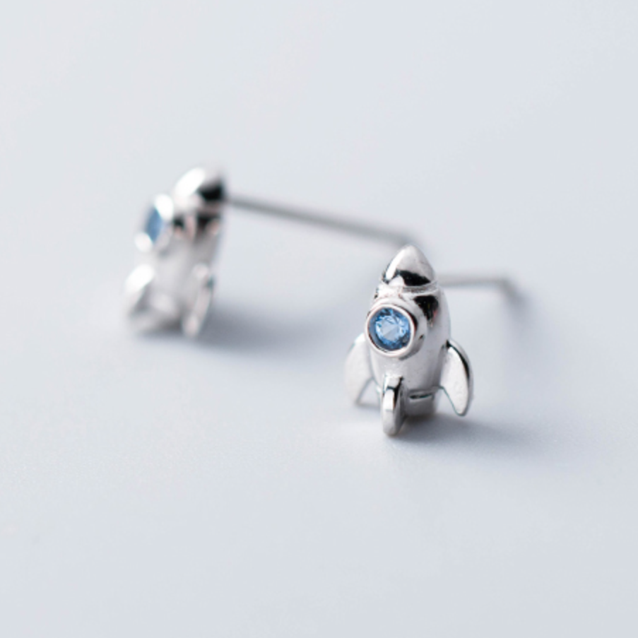 Tiny Rocket Stud Earrings