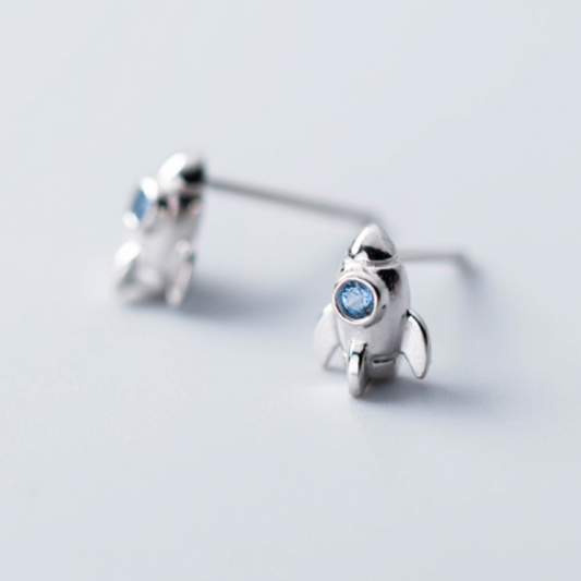 Tiny Rocket Stud Earrings