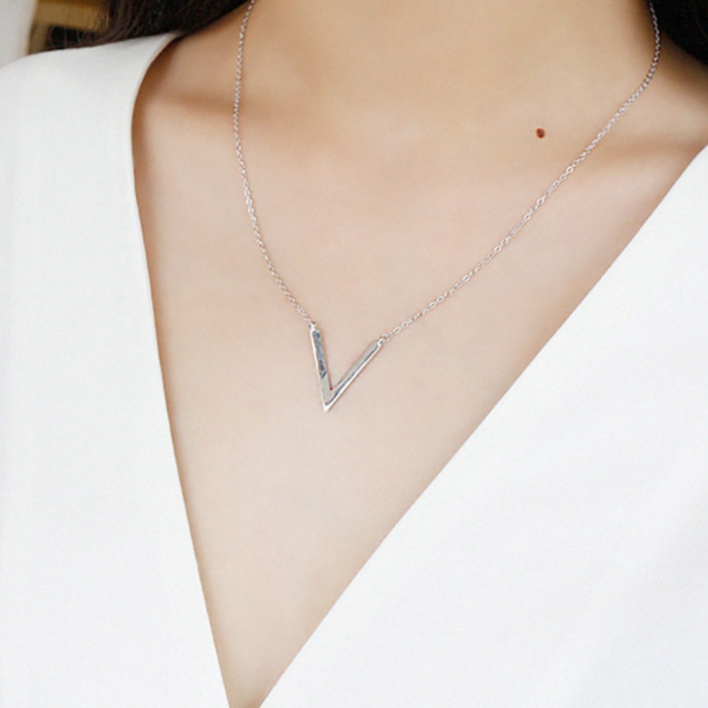 Chevron Pendant Necklace