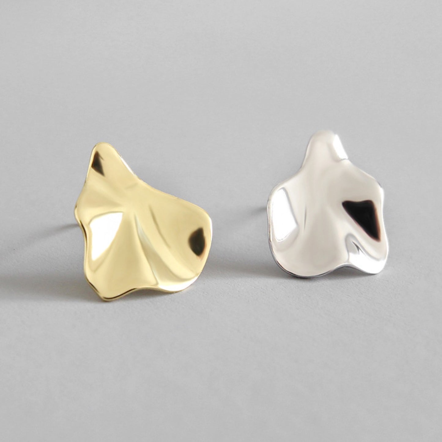 Abstract Leaf Stud Earrings