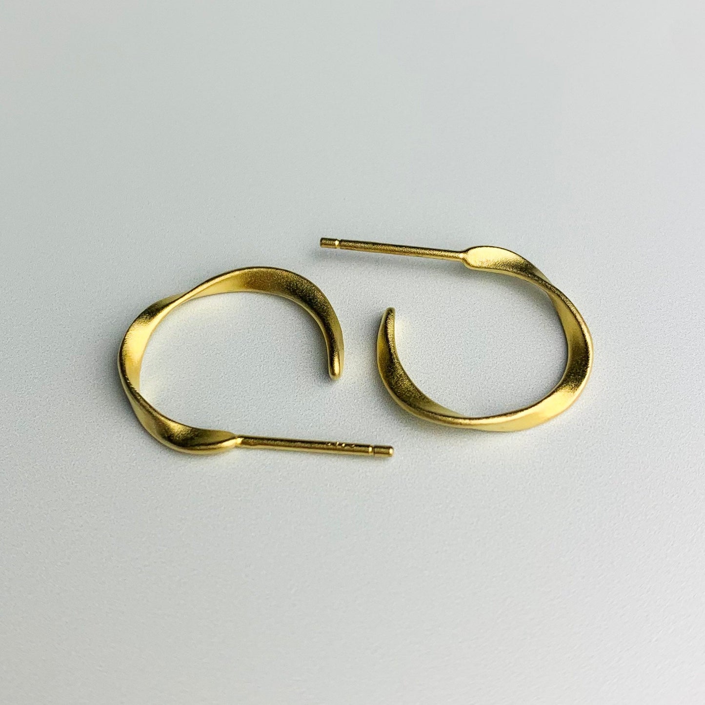 Small Gold Twisted Hoop Earrings