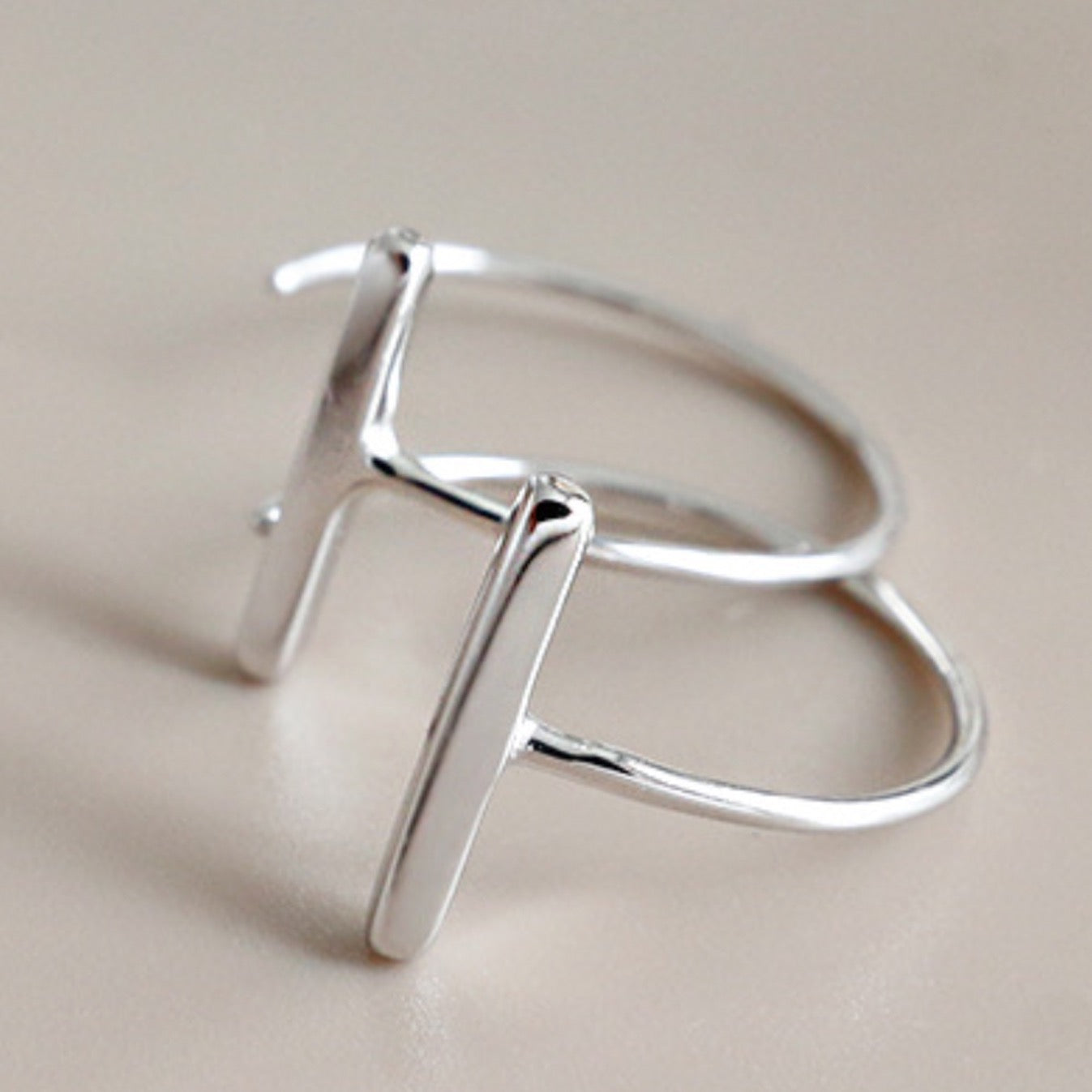 Bar Open Hoop Earrings