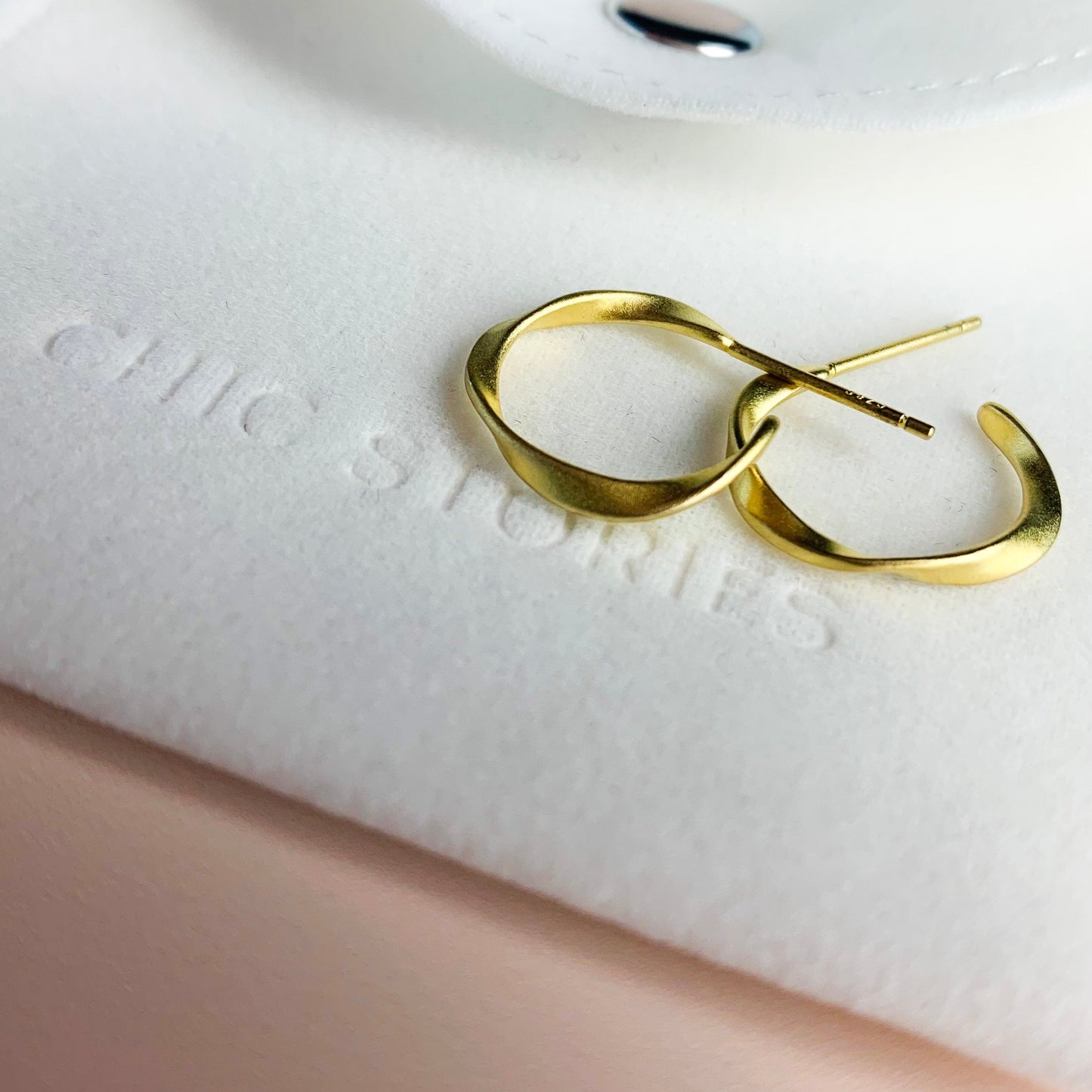 Small Gold Twisted Hoop Earrings