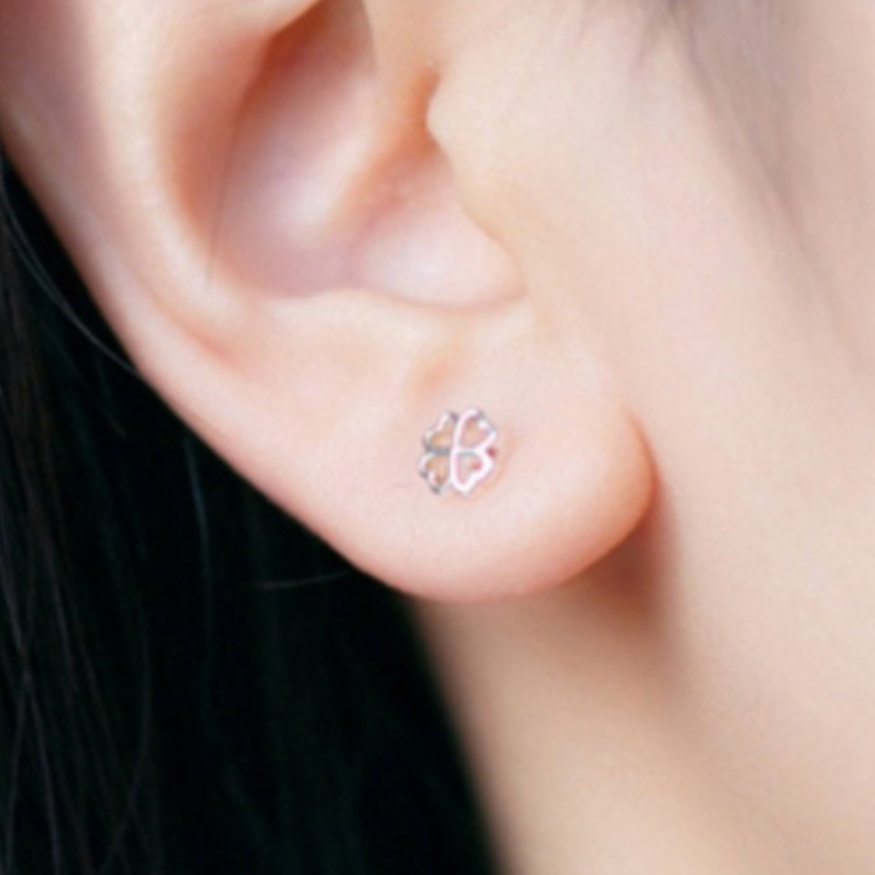 Four Leaf Clover Stud Earrings