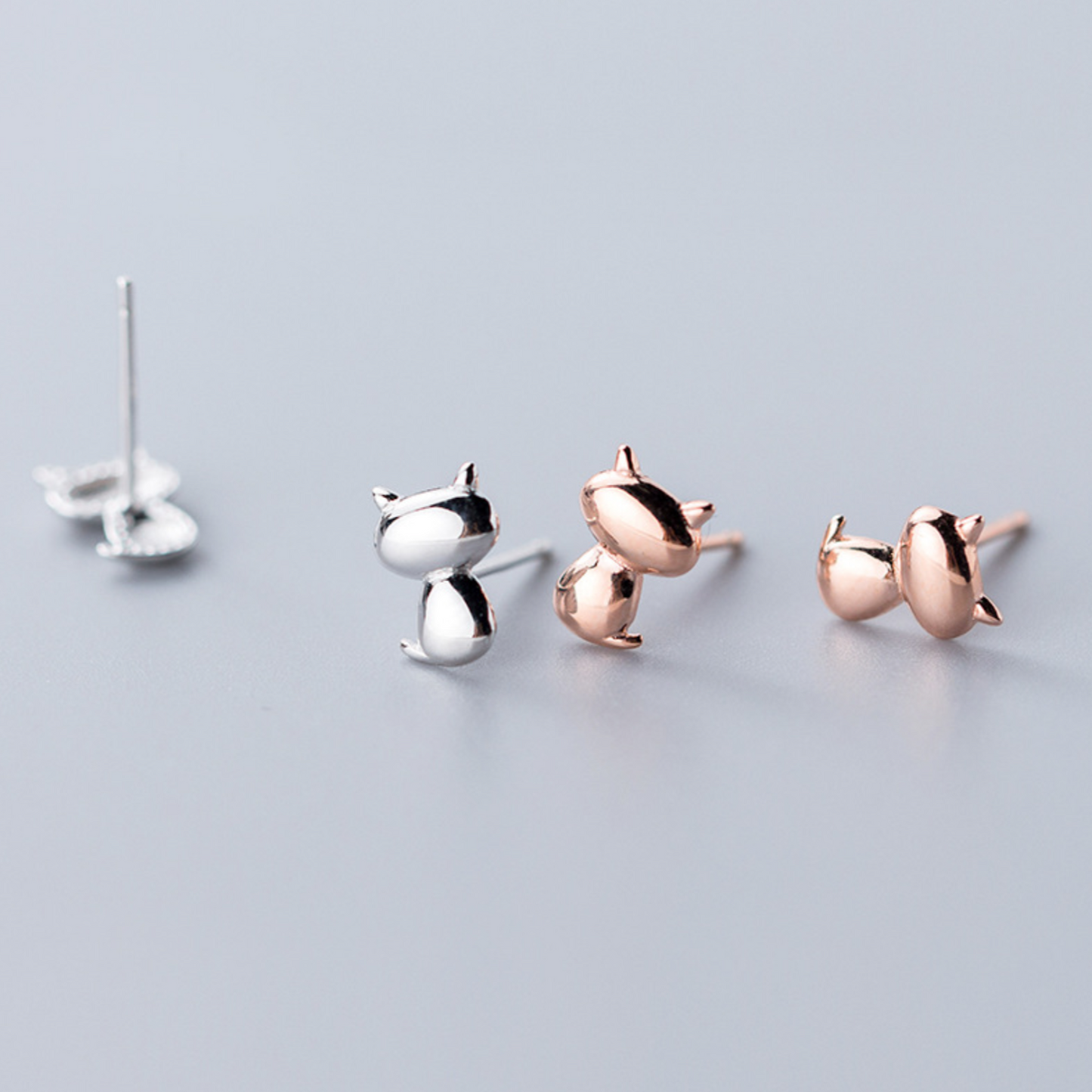 Minimalist Cat Stud Earrings